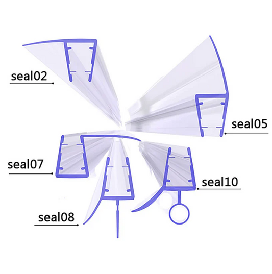 SONNI Vervangende afdichting 5-8mm doucheafdichting Seal Serie