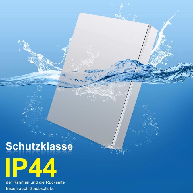 SONNI Spiegelkast met verlichting 65cm 2 deuren-condensvrij-aluminium