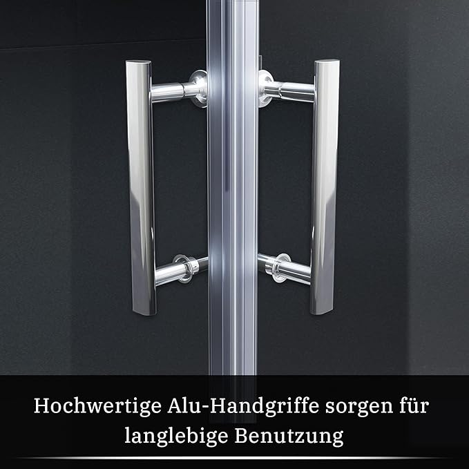 SONNI Douchecabine 80-120cm hoogte 195cm vierkant vouwdeur