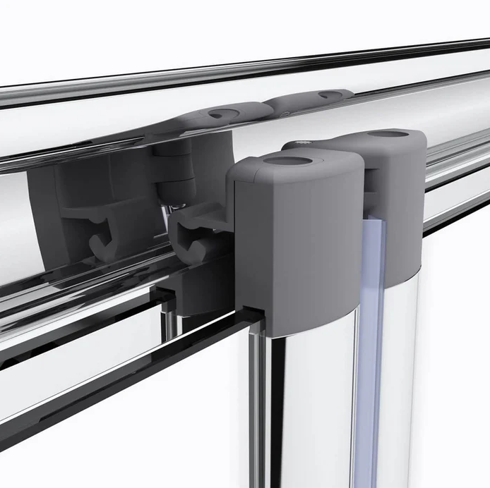 SONNI douchecabine hoekinstap vouwdeur met zijwand ESG glas opklapbaar hoogte 185cm