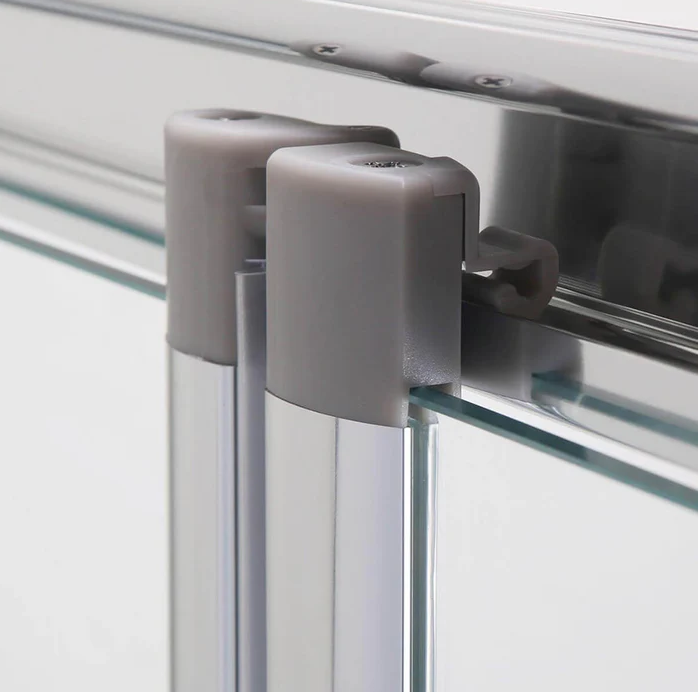 SONNI douchecabine hoekinstap vouwdeur met zijwand ESG glas opklapbaar hoogte 185cm