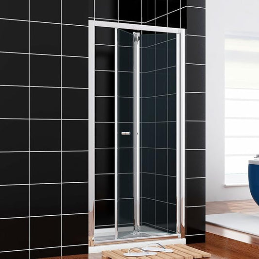 SONNI Douchedeur vouwdeur met ESG glazen deur 76-100cm hoogte 185cm