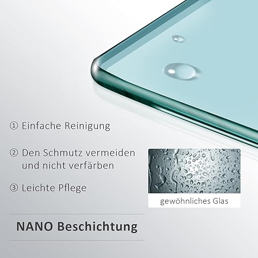 SONNI 3 delige badklapwand 130 x 140 cm 4 mm nano helder glas