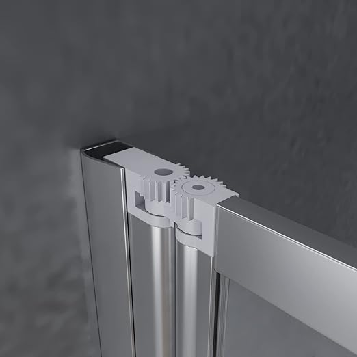 SONNI 3 delige badklapwand 130 x 140 cm 4 mm nano helder glas