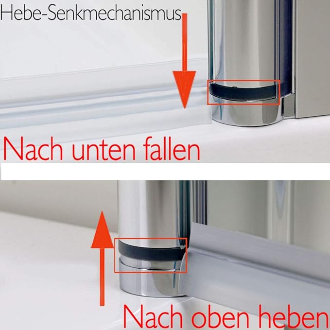 SONNI Pendeldeur 5mm veiligheidsglas 80-120cm chroom