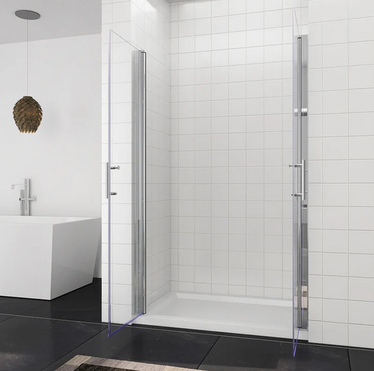 SONNI Pendeldeur 5mm veiligheidsglas 80-120cm chroom