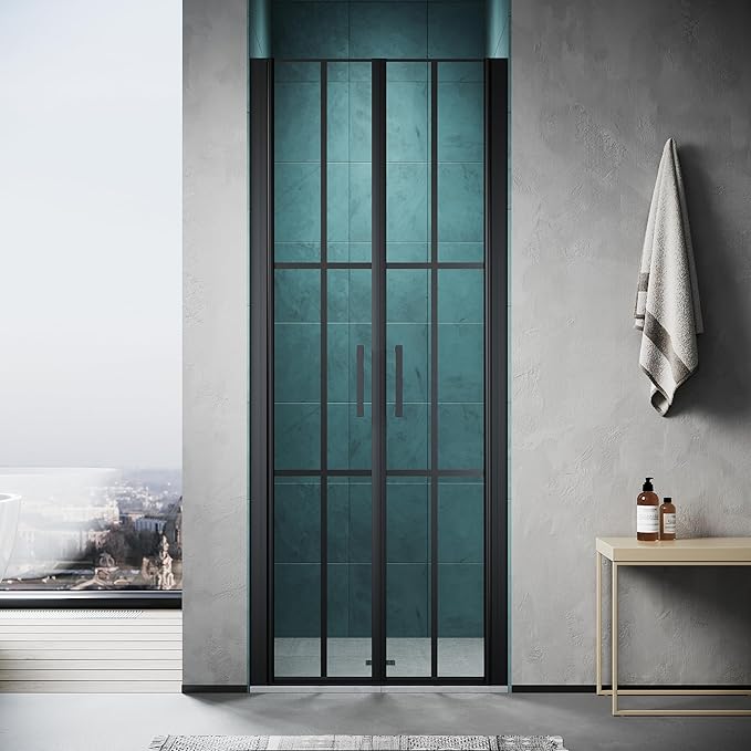 SONNI black schuif douchedeur 80/90/100x195cm aluminium