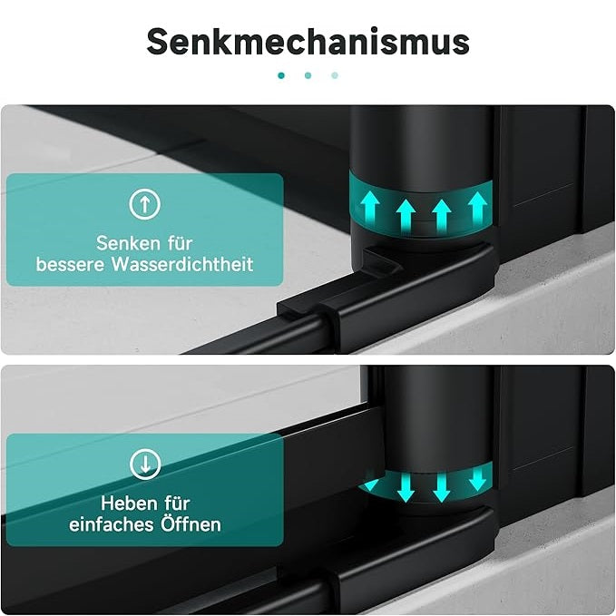 SONNI black schuif douchedeur 80/90/100x195cm aluminium