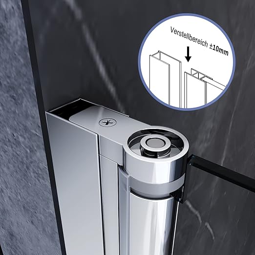 SONNI Douchedeur 70-90 cm 5mm nano-glas douchewand hoogte 185/195cm