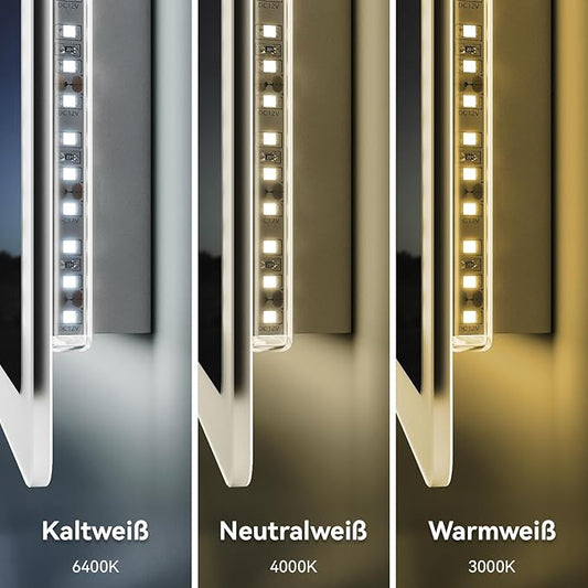 SONNI Spiegel met verlichting 120 x 60 cm met aanraakschakelaar en condensvrij