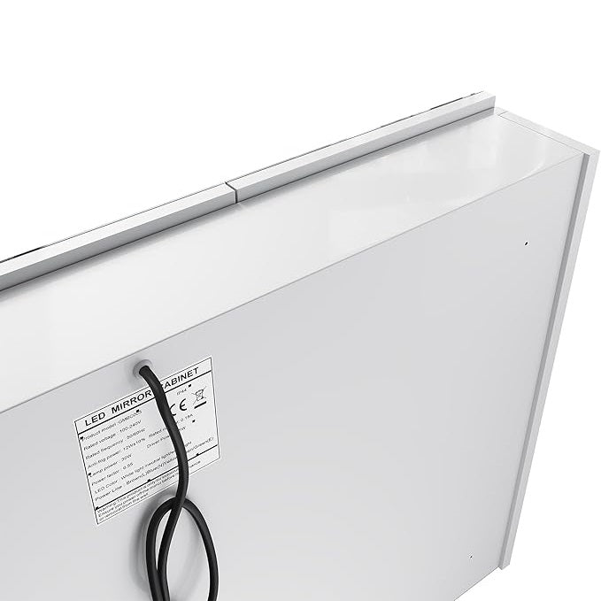 SONNI 90 x 60 cm spiegelkast met verlichting en condensvrij, 3-deurs