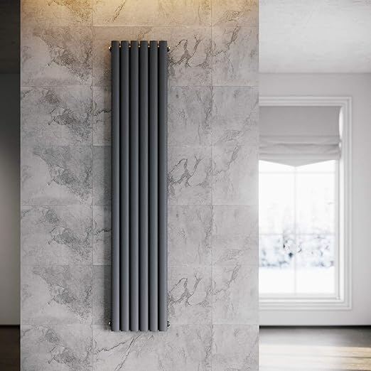 ELEGANT verticale radiator 1800 x 354 mm antraciet dubbellaags 1230W