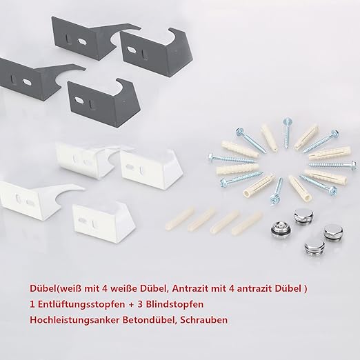 ELEGANT verticale radiator 1800 x 354 mm antraciet dubbellaags 1230W