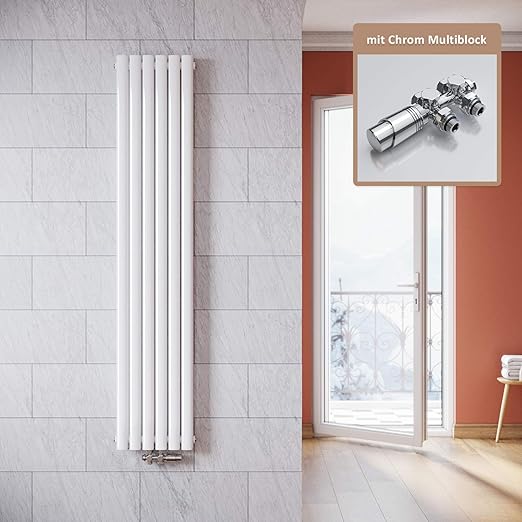 ELEGANT Klassieke radiator verticaal 1800 x 354 mm wit 1230W
