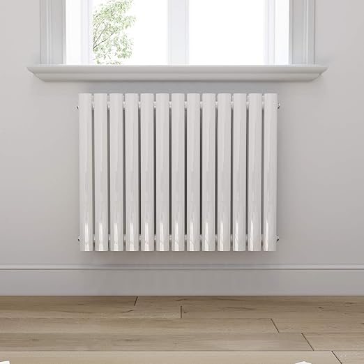 SONNI 600x760 Design radiator badkamer, middenaansluiting Wit