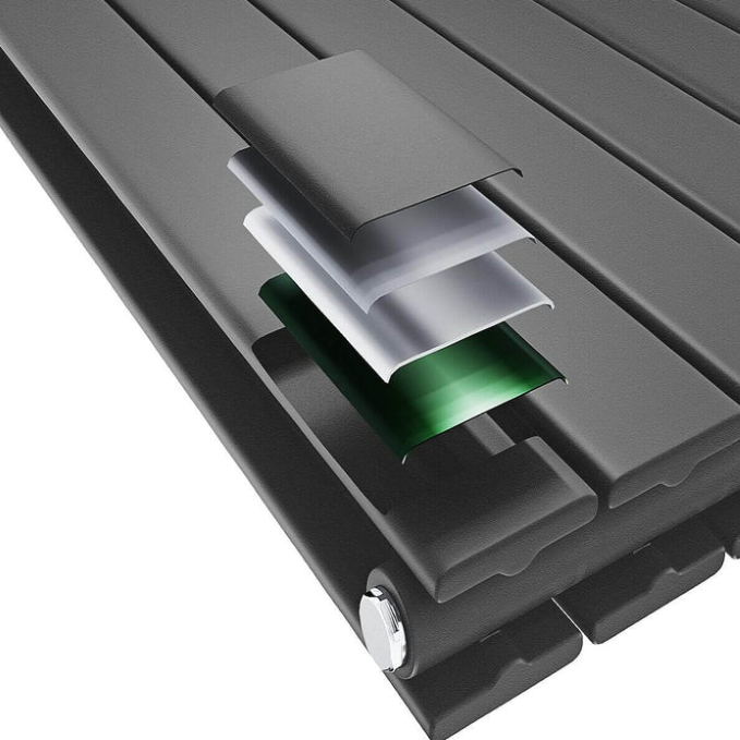 ELEGANT designradiator verticaal dubbel 1600x308 mm 920W Antraciet