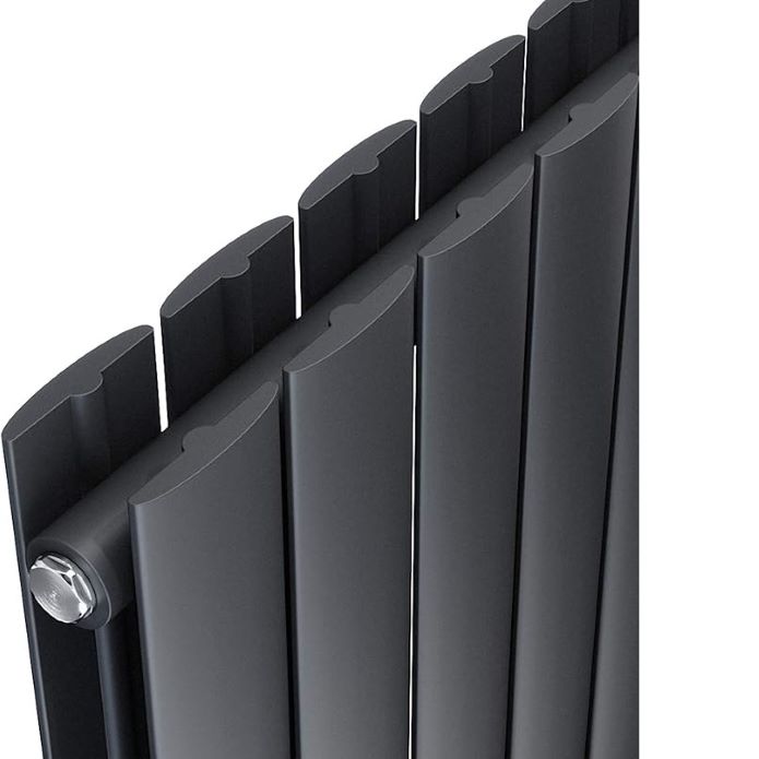 ELEGANT designradiator verticaal dubbel 1600x308 mm 920W Antraciet
