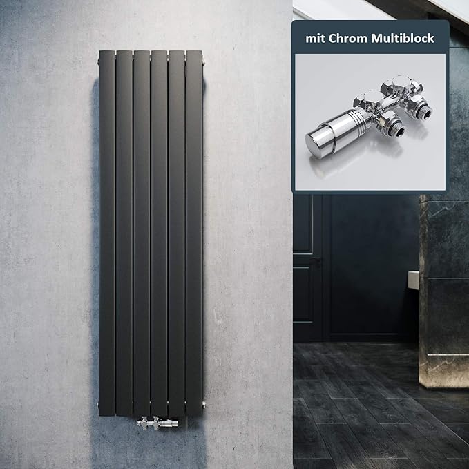 ELEGANT 1600 x 465 mm Design platte radiator, verticaal radiator