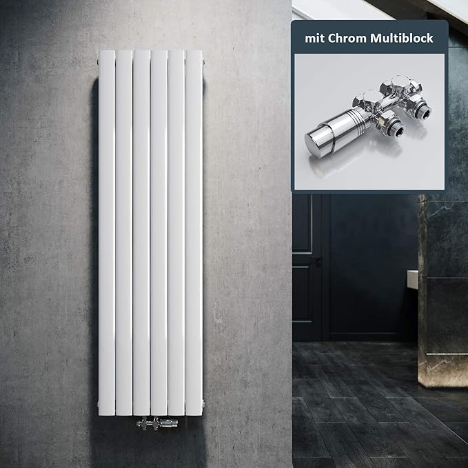 ELEGANT 1600x462mm Design radiator wit verticale radiator 1380W