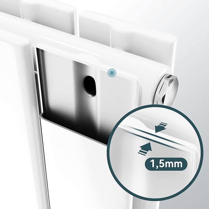 ELEGANT 1600x462mm Design radiator wit verticale radiator 1380W