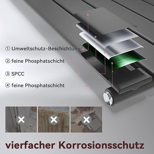 ELEGANT verticale radiator 600 x 311 mm antraciet met eenlaags 222 Watt