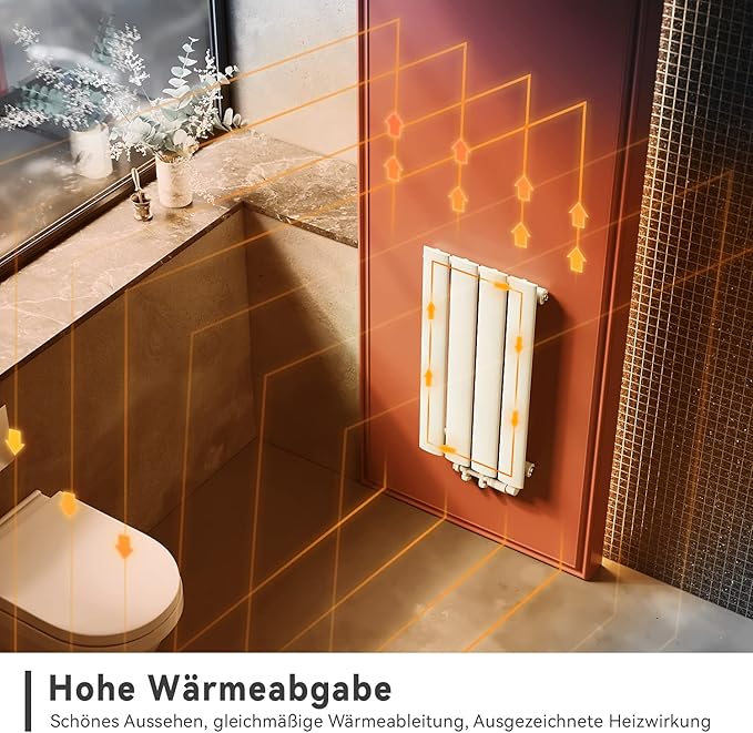 ELEGANT Radiator wit 600 x 311 mm met eenlaags 222W