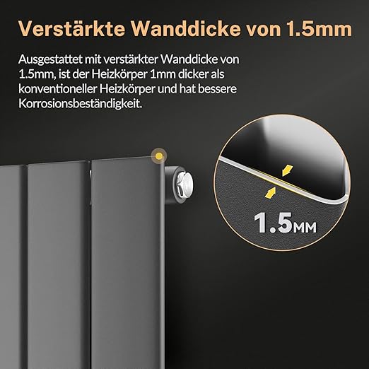 ELEGANT horizontale radiator 630 x 616 mm paneelradiator antraciet