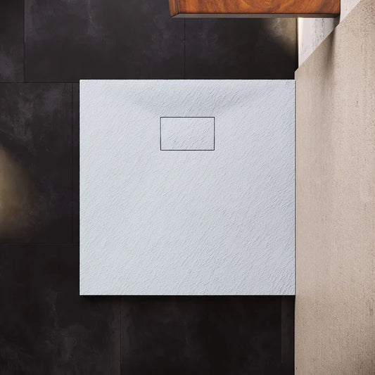 SONNI rechthoekige SMC douchebak 80-160cm antislip douchebak wit