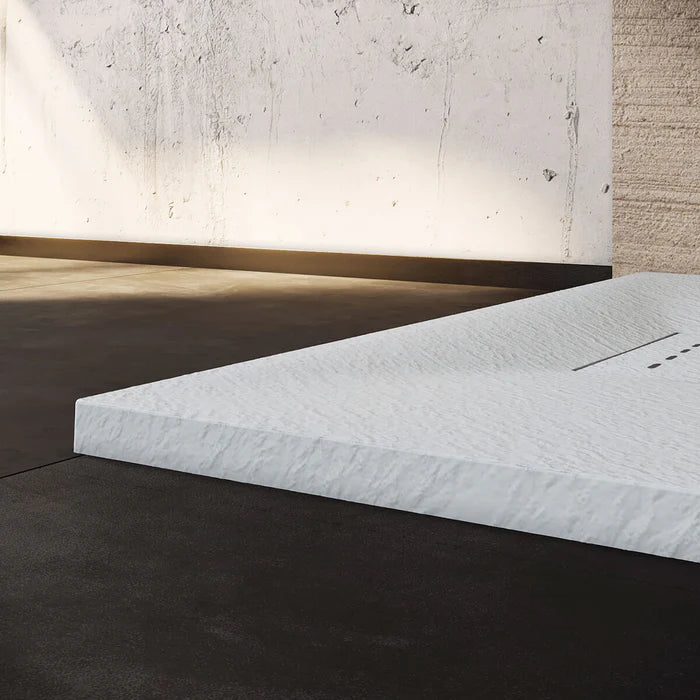 SONNI rechthoekige SMC douchebak 80-160cm antislip douchebak wit