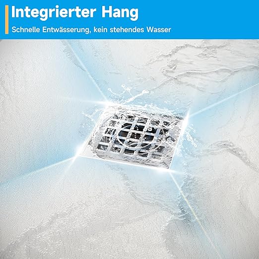 SONNI vierkante douchebak antislip SMC douchebak wit