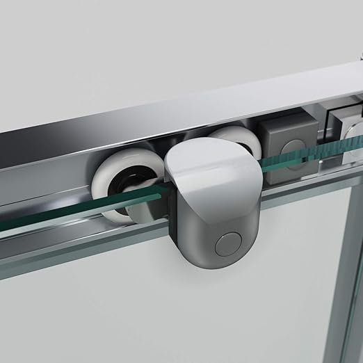 SONNI Douchedeur 100-120cm zilver Schuifdeur Hoogte 185cm