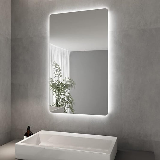 ELEGANT Wandspiegel 100 x 60 cm led-badkamerspiegel met verlichting