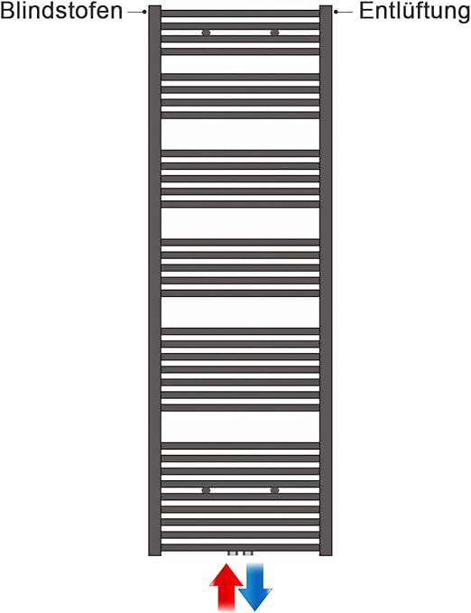 SONNI handdoek radiator wit recht 60 x 100 cm 575W