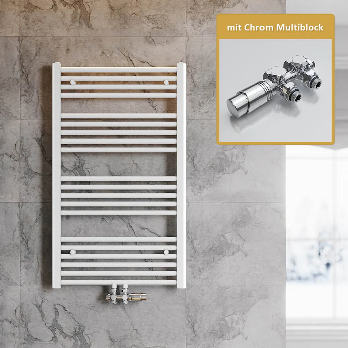 SONNI handdoek radiator wit recht 60 x 100 cm 575W