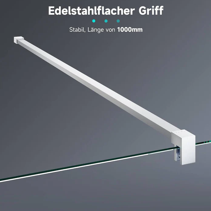SONNI Inloopdouche helder glas 8 mm nano-glas douchewand breedte 70-120cm