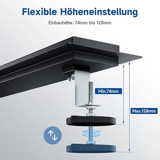 SONNI Douchegoot 90 cm complete set zwart met sifon en filter, RVS