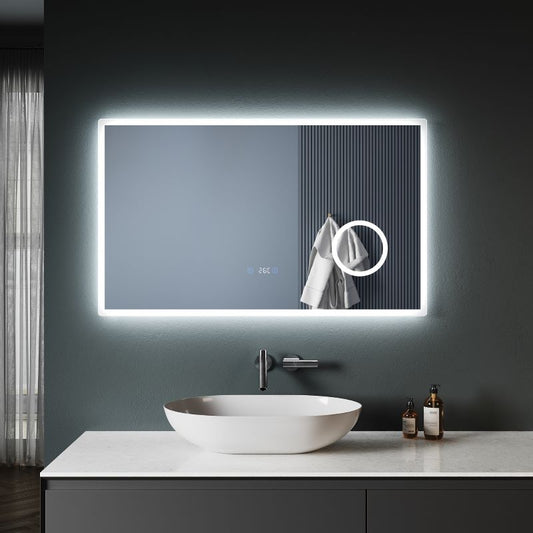 SONNI spiegel 100 x 60 cm met LED verlichting 3 instelbare lichtkleuren