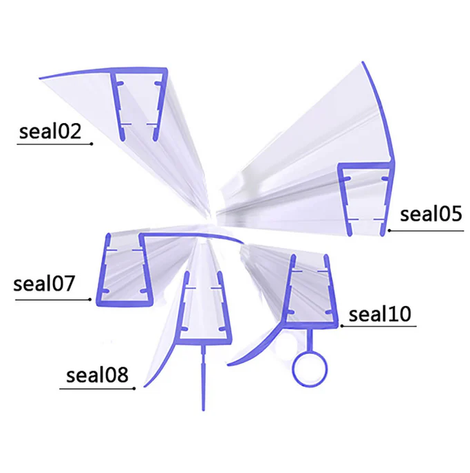 SONNI Vervangende afdichting 5-8mm doucheafdichting Seal Serie