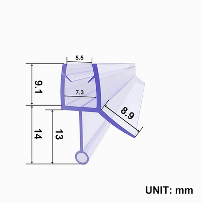 SONNI Vervangende afdichting 5-8mm doucheafdichting Seal Serie
