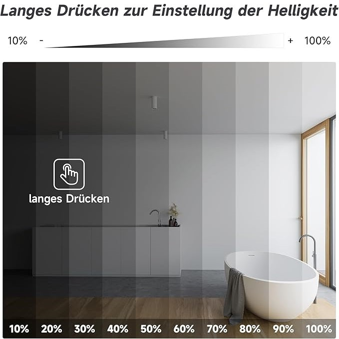 SONNI spiegelkast 60 × 65 cm led-spiegelkast met touch en condensvrij