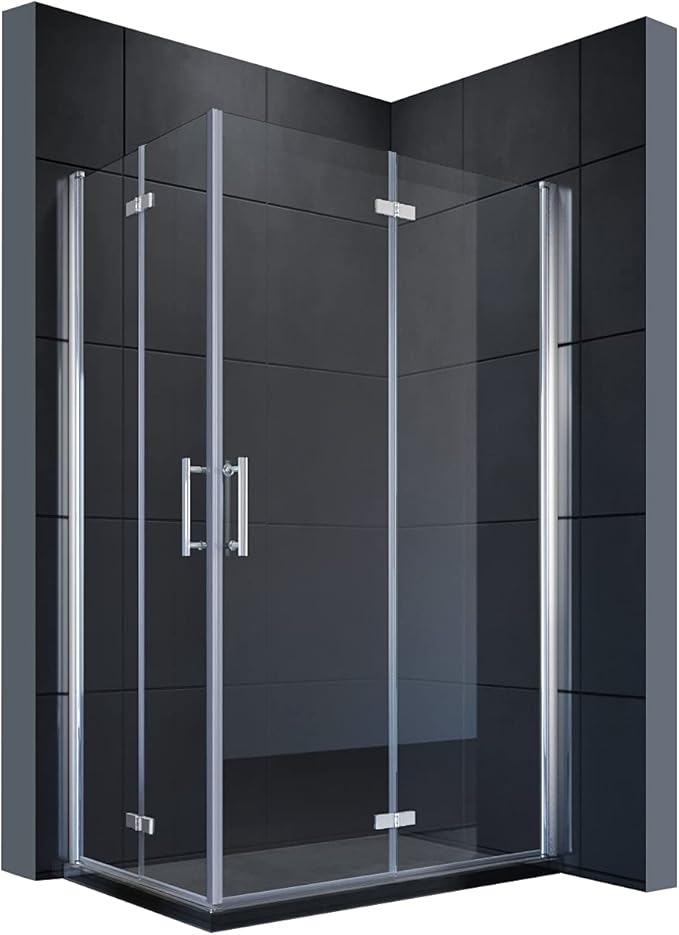 SONNI Douchecabine 80-120cm hoogte 195cm vierkant vouwdeur