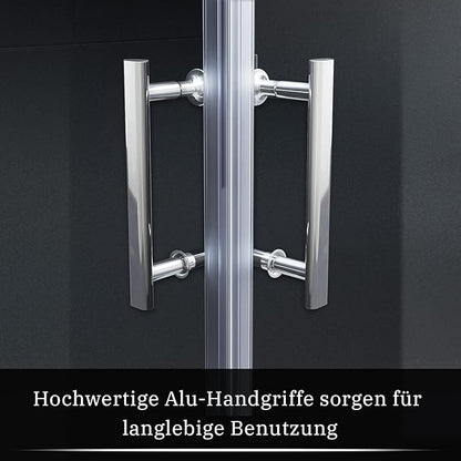 SONNI Douchecabine 80-120cm hoogte 195cm vierkant vouwdeur