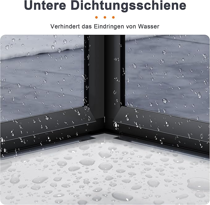 Sonni Douchecabine, Hoekinstap, zwarte douchevouwdeur, 6 mm glazen vouwdouche, hoogte 195 cm