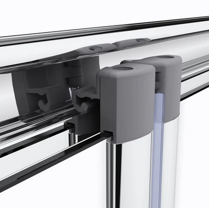 SONNI douchecabine hoekinstap vouwdeur met zijwand ESG glas opklapbaar hoogte 185cm