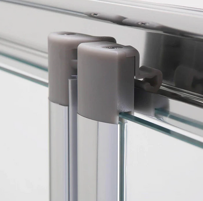 SONNI douchecabine hoekinstap vouwdeur met zijwand ESG glas opklapbaar hoogte 185cm