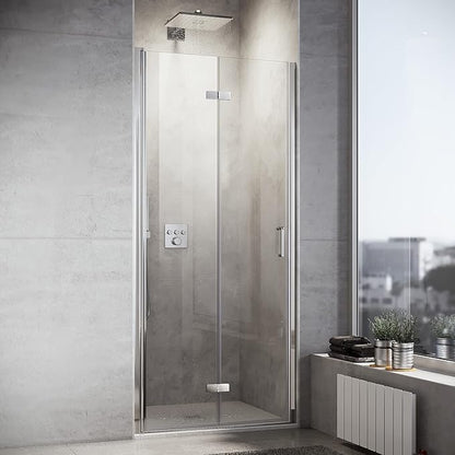 SONNI Douchedeur 76 x 195 cm Vouwdeur 6 mm veiligheidsglas anti kalk - chroom