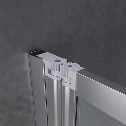 SONNI  3 delige badklapwand 130 x 140 cm 4 mm nano helder glas