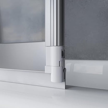 SONNI  3 delige badklapwand 130 x 140 cm 4 mm nano helder glas