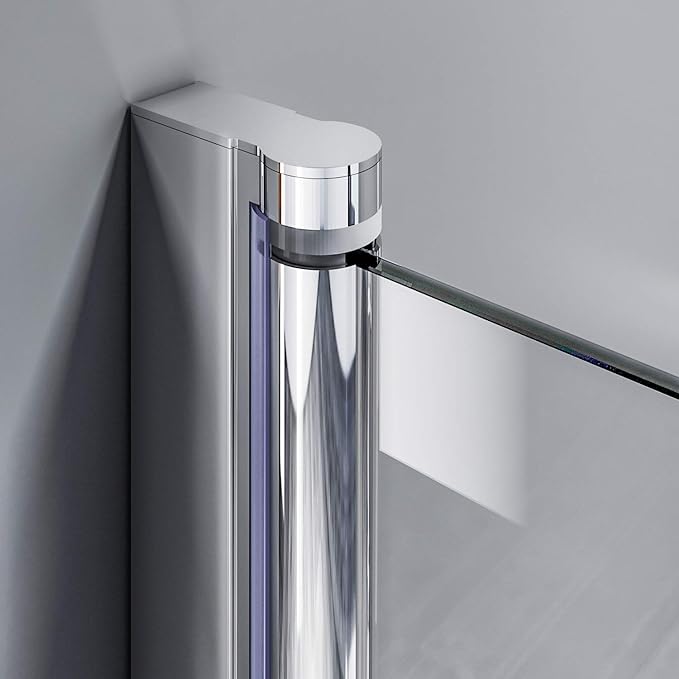 SONNI Badwand 2delig 120x140cm helder veiligheidsglas 6mm