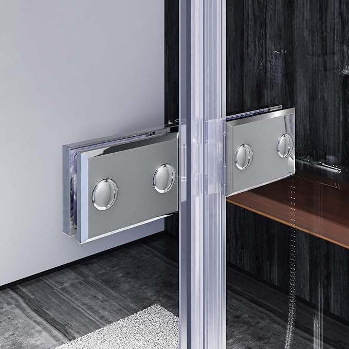 SONNI Badwand 2delig 120x140cm helder veiligheidsglas 6mm